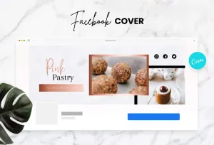 Pink Facebook Cover Canva Template