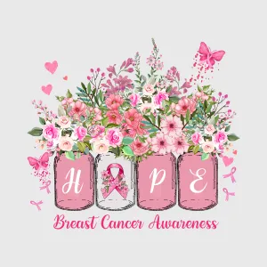 Pink Hope Floral Transfer