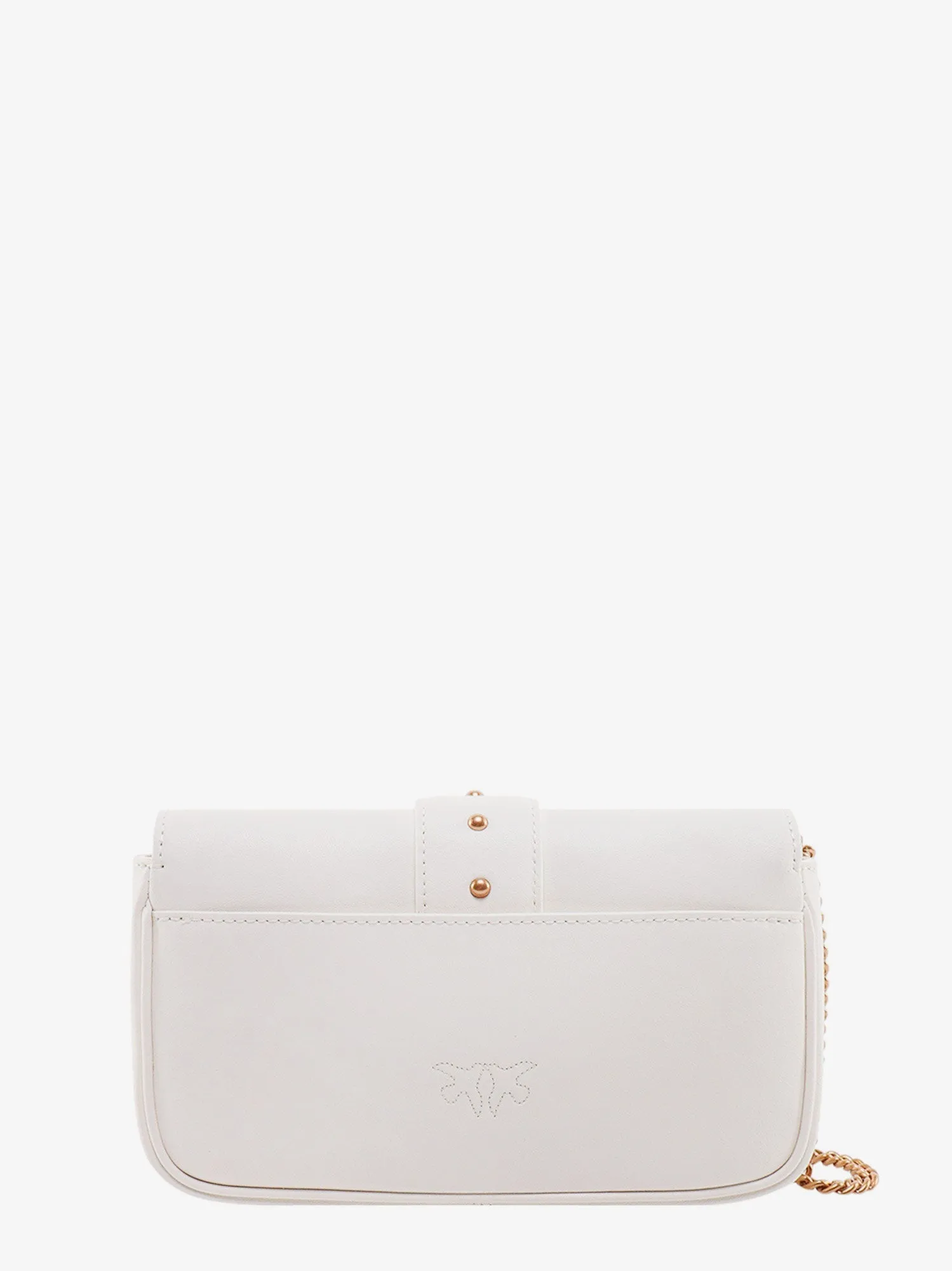 Pinko Love One Pocket Leather Shoulder Bag With Love Birds Buckle