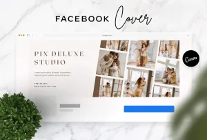 Pix Facebook Cover for Photographers Editable Canva Template