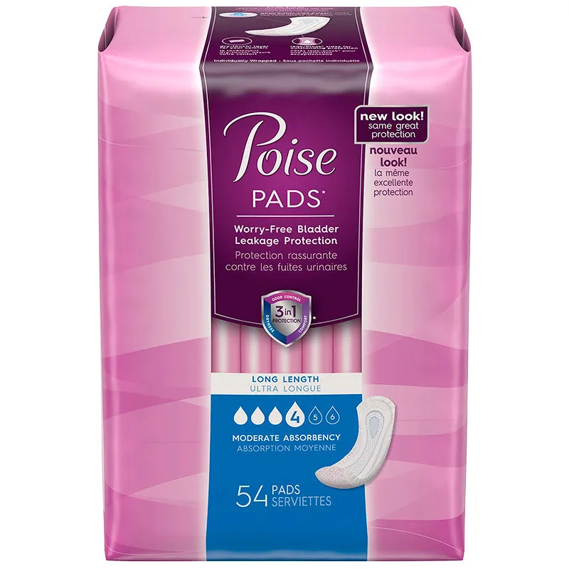 Poise Pads Long Length Moderate