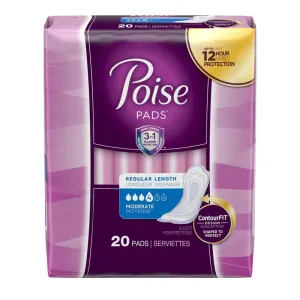 Poise Pads Regular Length Moderate 20 Pads