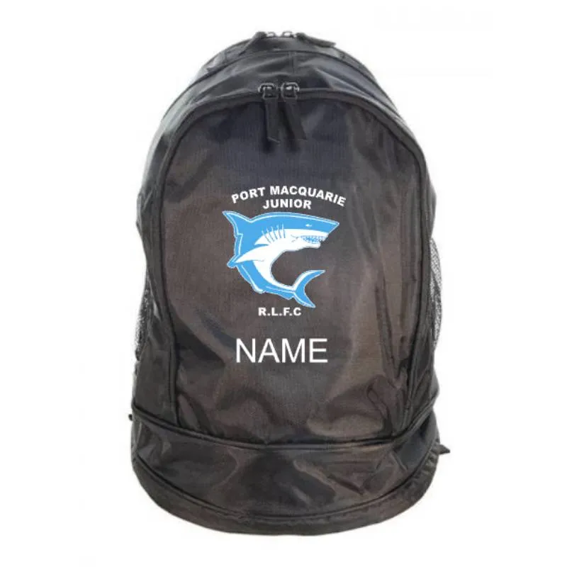 Port Macquarie Junior Sharks Gameday Backpack Black