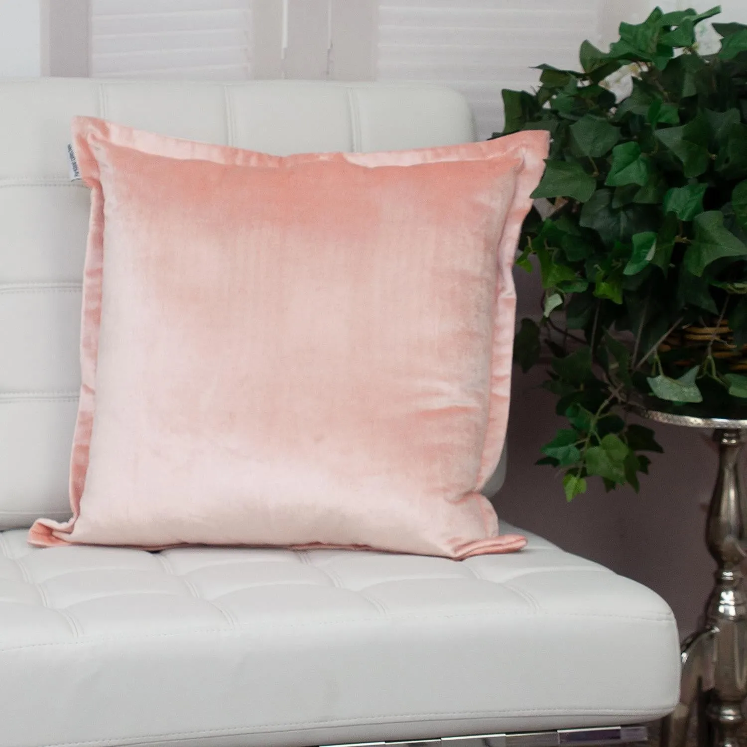 Premier 20" Soft Touch Metallic Pink Solid Color Accent Pillow