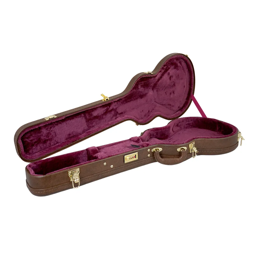 Premium LP Case - Brown w/ Red Plush Interior