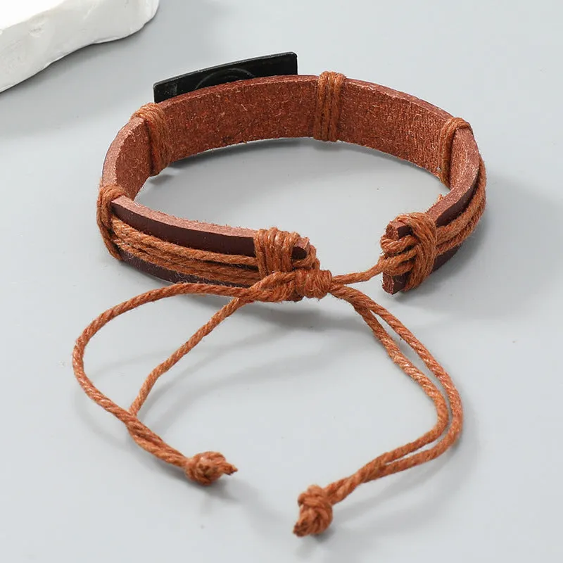 Pulseira Retro de Couro