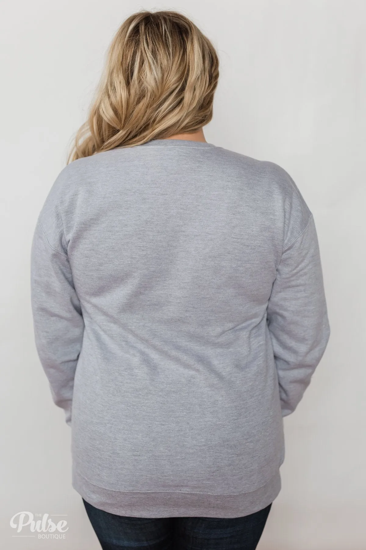 "Caffeine & Confidence" Crew Neck - Heather Grey