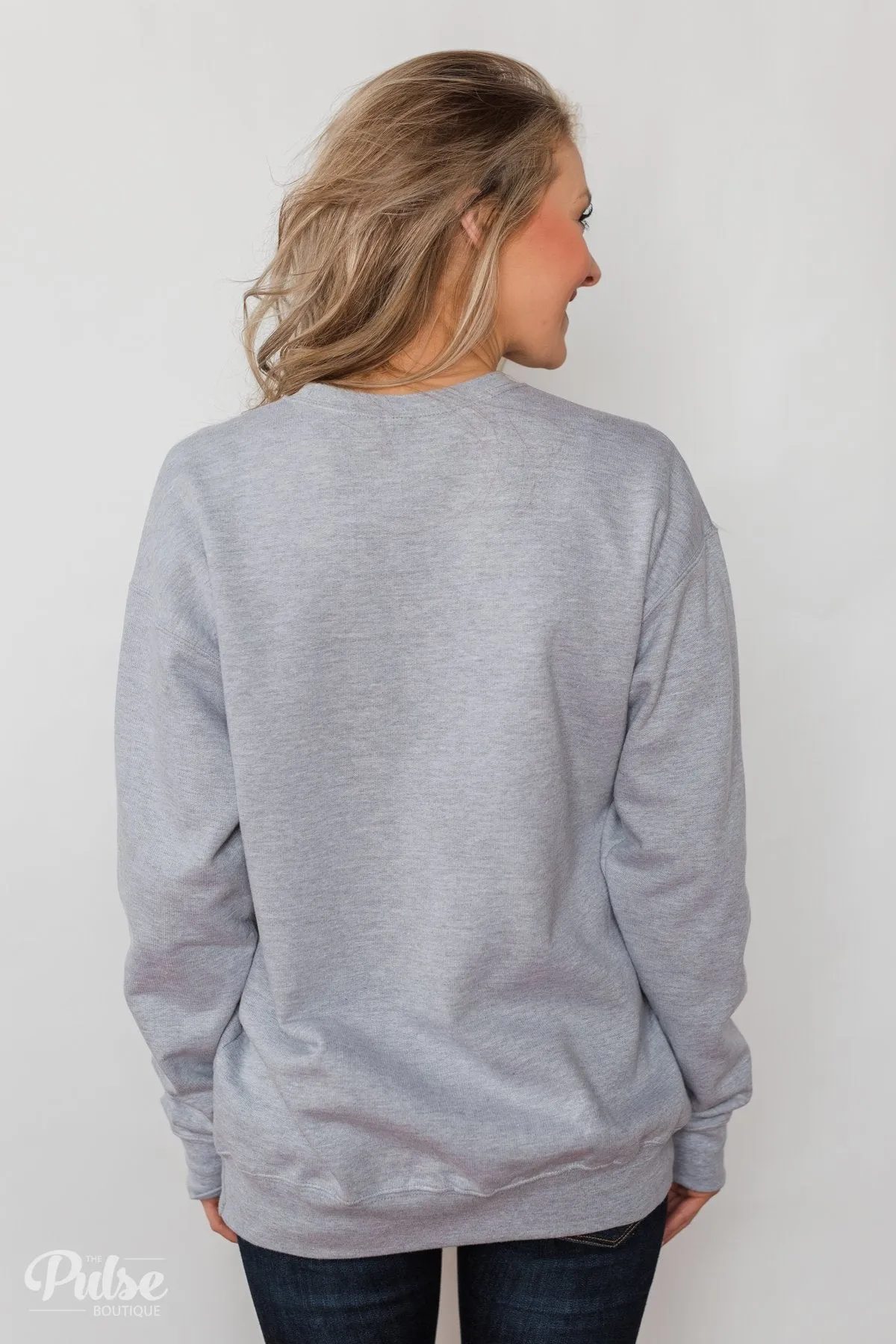 "Caffeine & Confidence" Crew Neck - Heather Grey