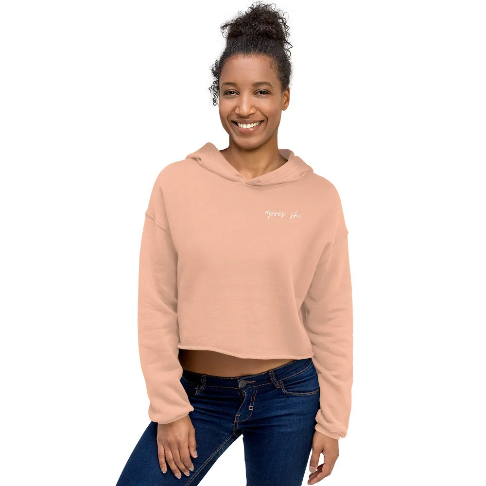 "Mountain- AQUA" Crop Hoodie