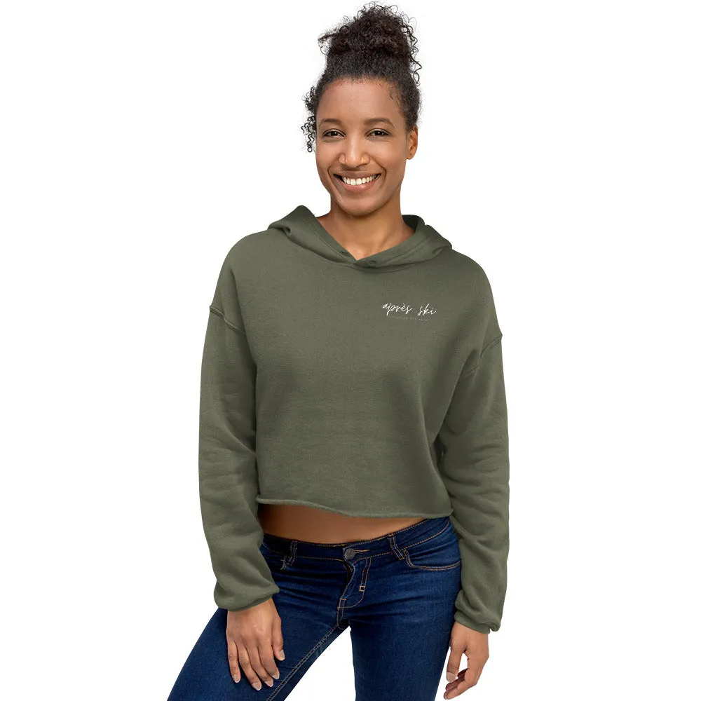 "Mountain- AQUA" Crop Hoodie