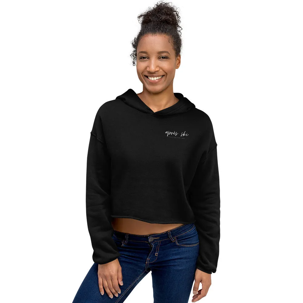 "Mountain- AQUA" Crop Hoodie