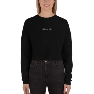 "VITAMIN SKI- WHITE" Crop Sweatshirt