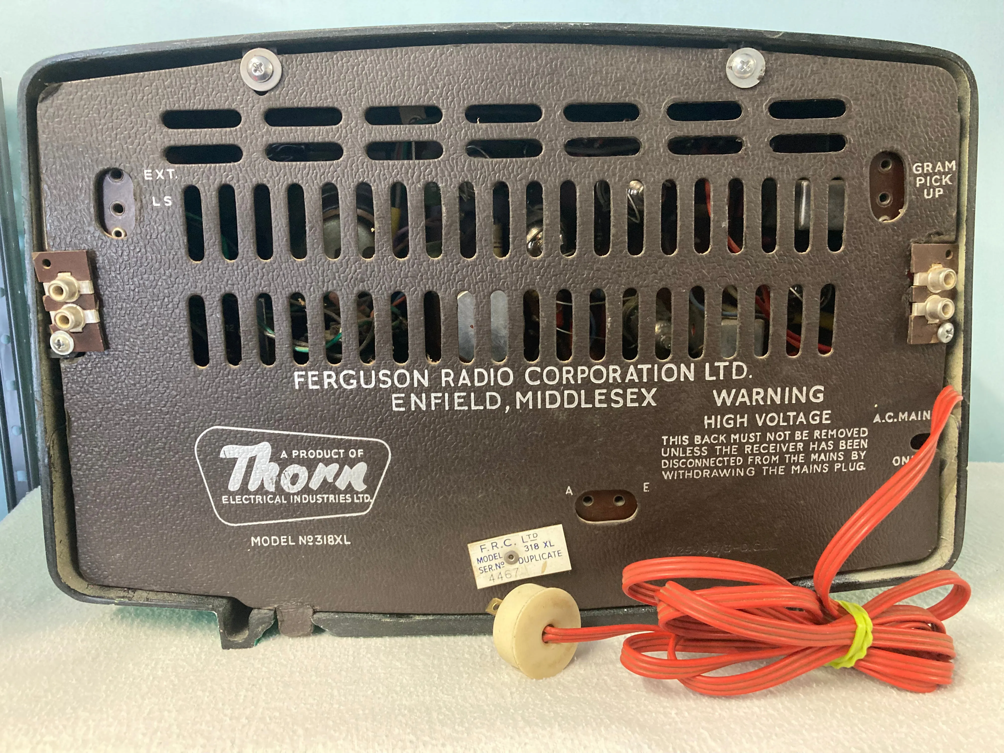Rare Ferguson 318XL Tube Radio With Bluetooth input.