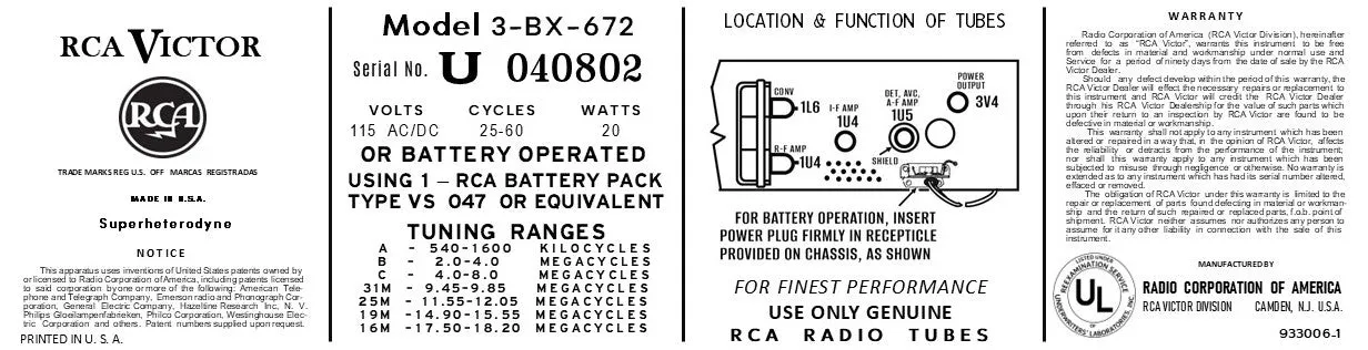 RCA-3-BX-672