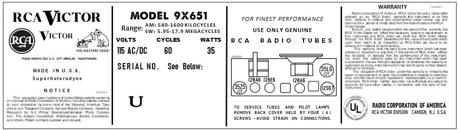 RCA-9X651
