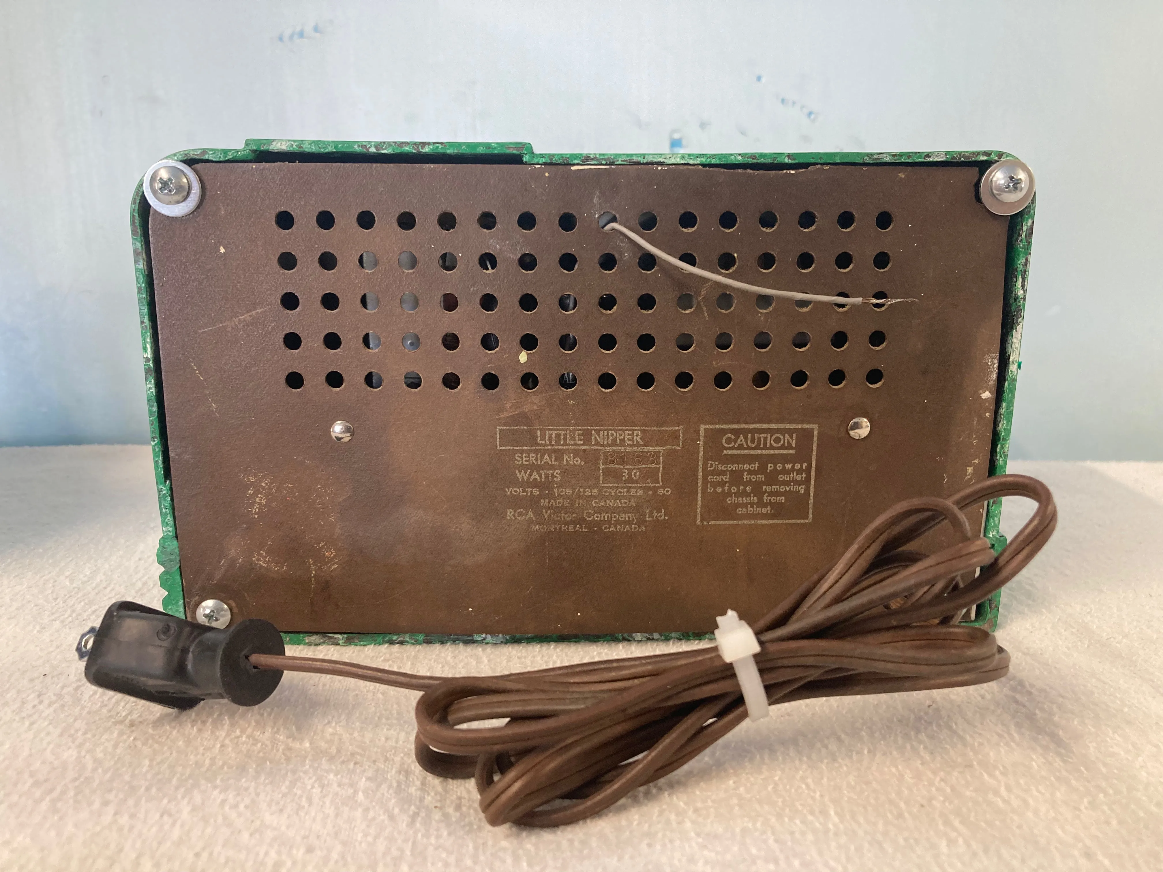 RCA Little Nipper Tube Radio With Bluetooth input.