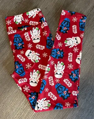 Red Empire Christmas Leggings
