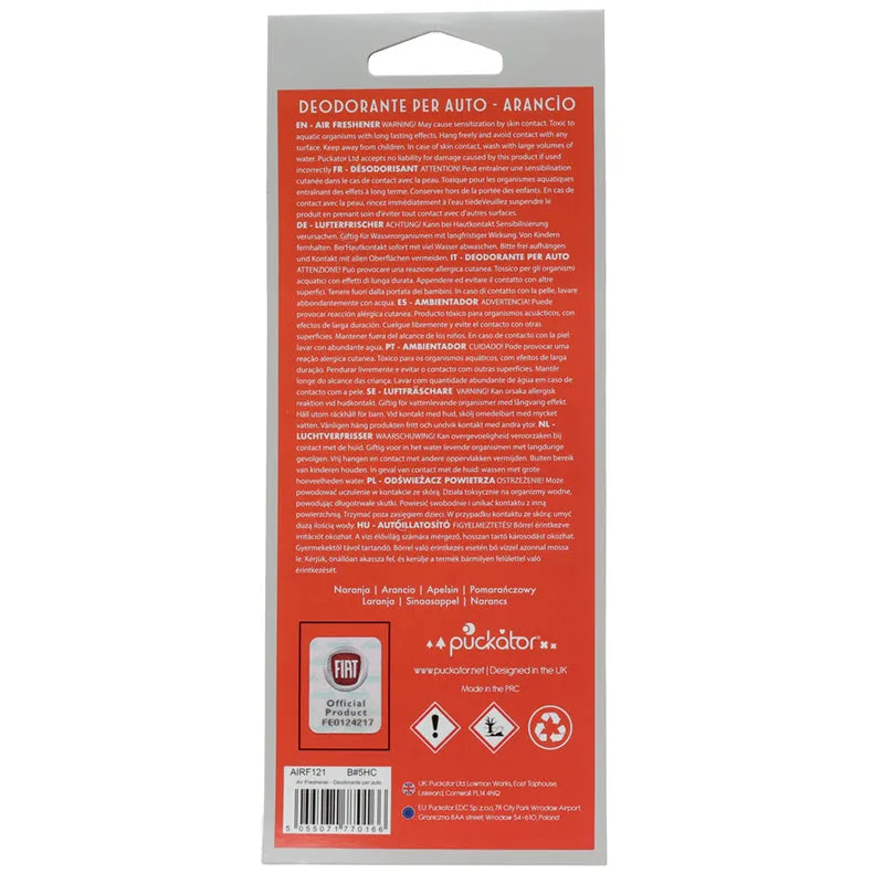 Retro Red Fiat 500 Orange Scented Air Freshener