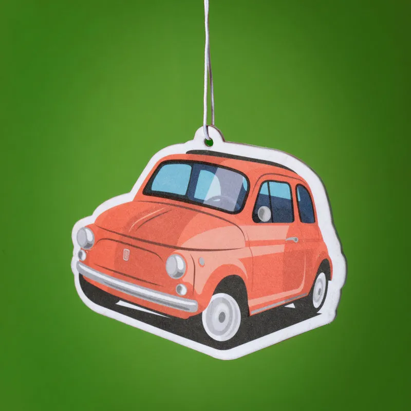 Retro Red Fiat 500 Orange Scented Air Freshener