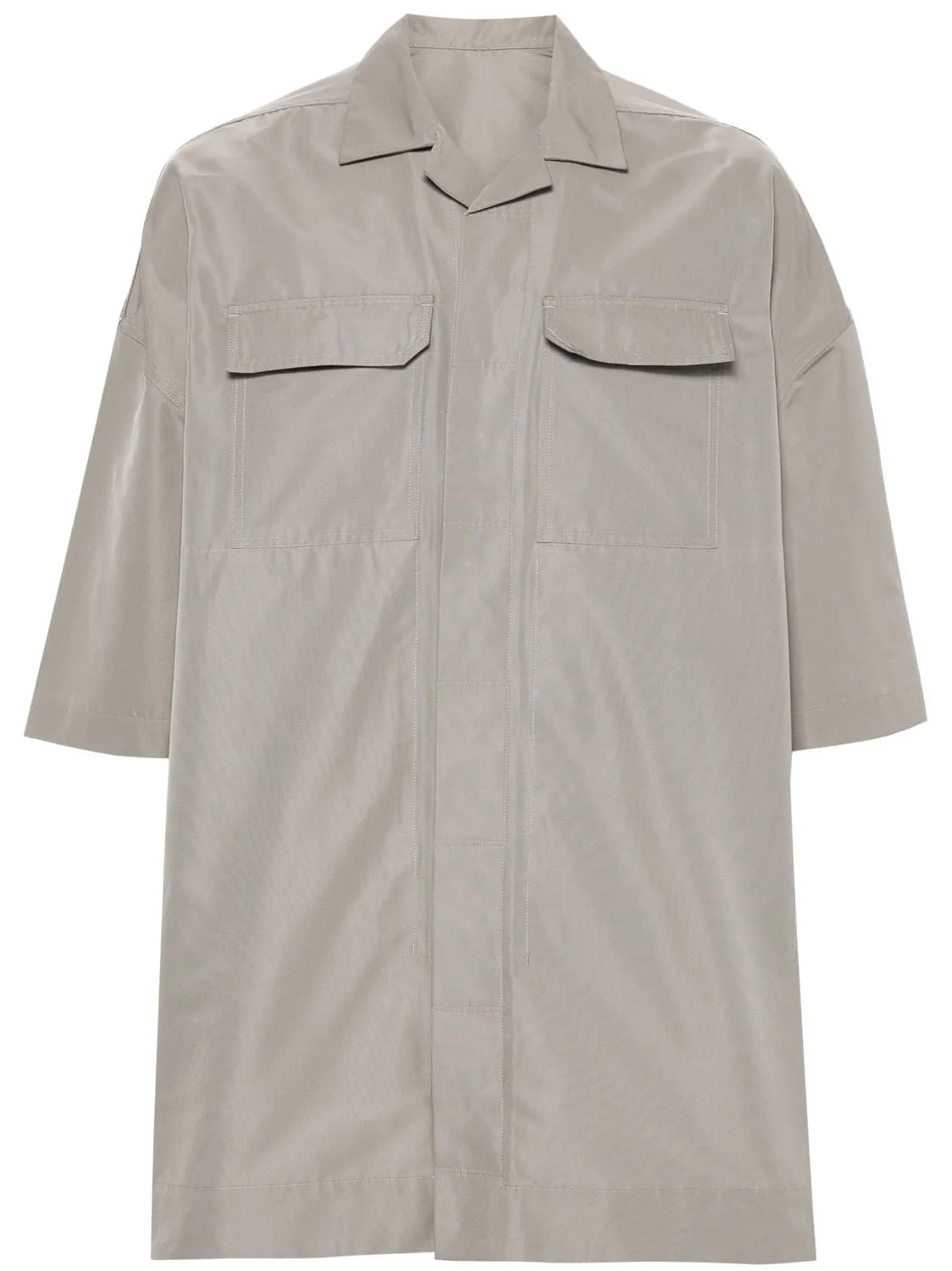 RICK OWENS Strap-Detail Shirt with Classic Collar for Men