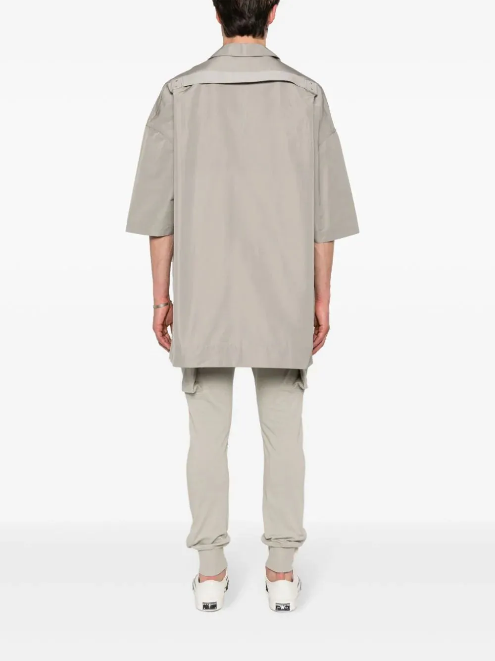 RICK OWENS Strap-Detail Shirt with Classic Collar for Men