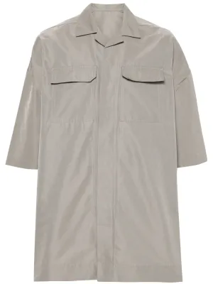 RICK OWENS Strap-Detail Shirt with Classic Collar for Men