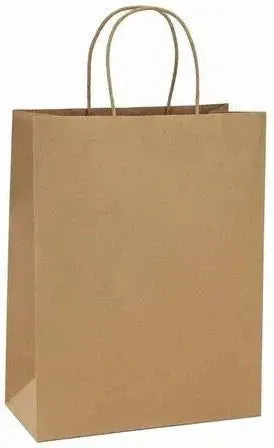 RiteEarth - 11 x 6 x 11" Kraft Paper Twist Handle Bag, 200/cs - PT11611K