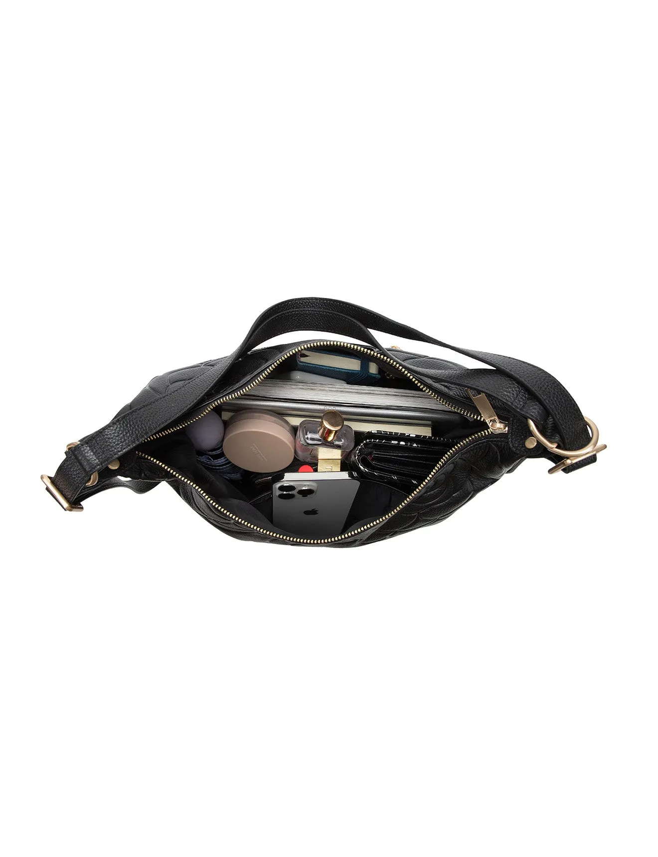 ROSANNA LEATHER CONVERTIBLE BACKPACK- E1-0839-BLK