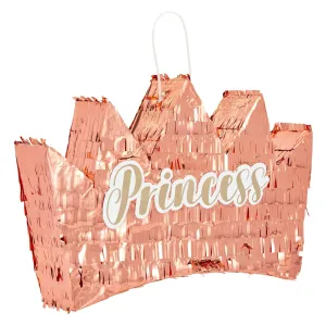 Rose Gold Crown Pinata for Girls Princess Theme Birthday Party