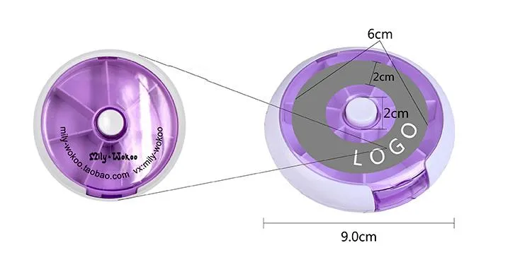 Rotating Pill Box With 7 Compartments