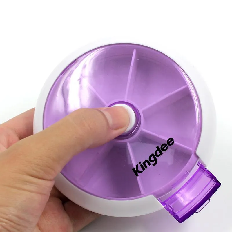 Rotating Pill Box With 7 Compartments