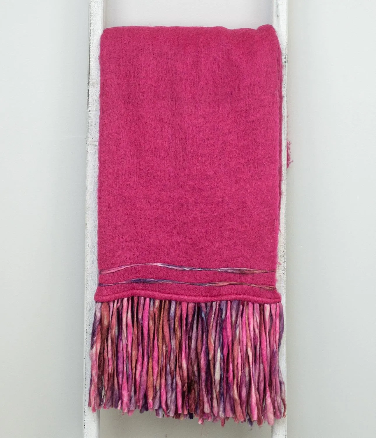 Royal Pink Handloomed Throw Blanket