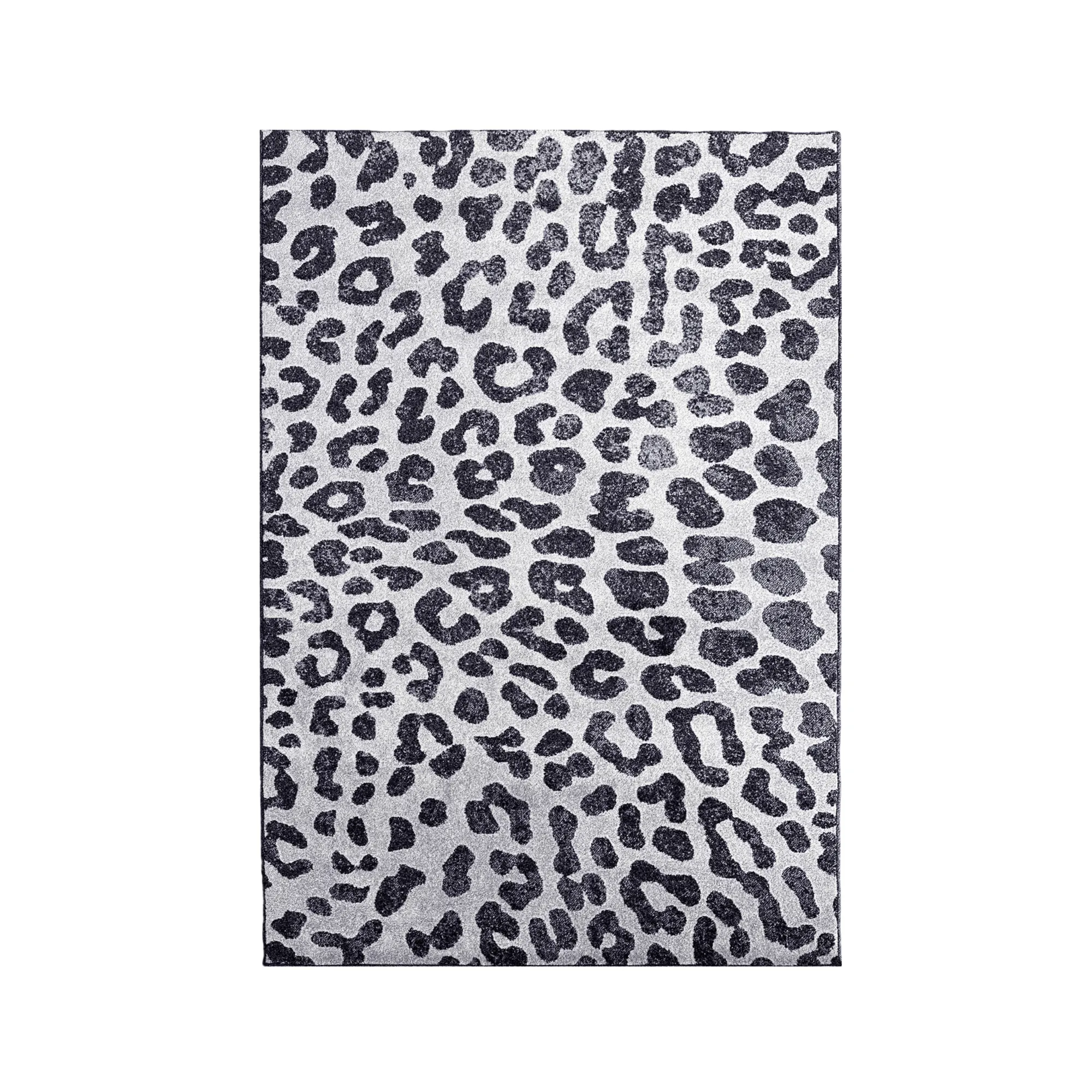 Rug - Asana - 100% Polypropylene - Leopard Black/White - 160x230cm