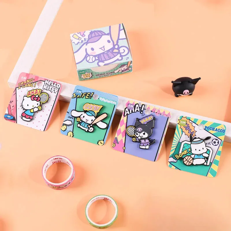 Sanrio Sport Days Character Badges (Hello Kitty | Kuromi | Pochacco | Cinnamoroll)