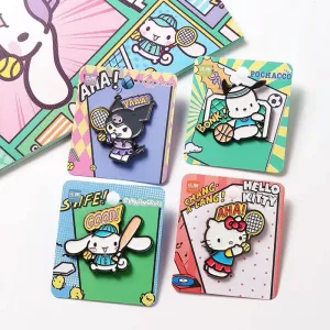 Sanrio Sport Days Character Badges (Hello Kitty | Kuromi | Pochacco | Cinnamoroll)