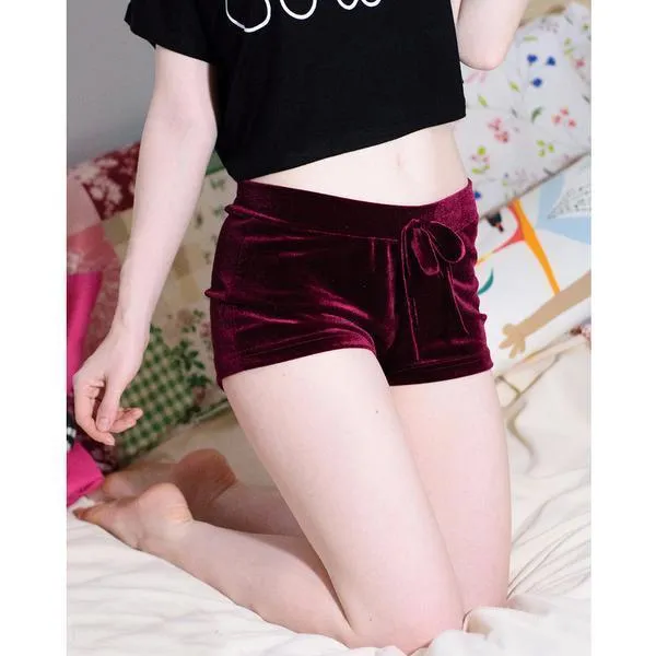 Satin Velvet Shorts