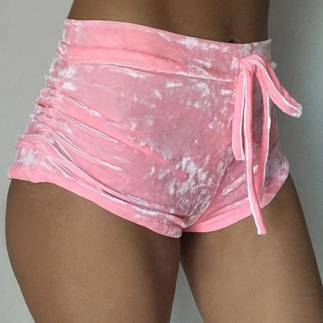 Satin Velvet Shorts