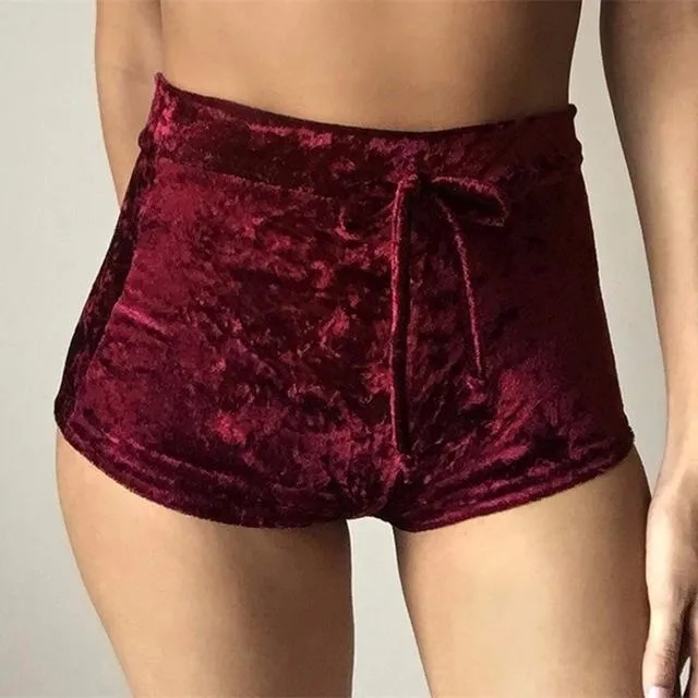 Satin Velvet Shorts