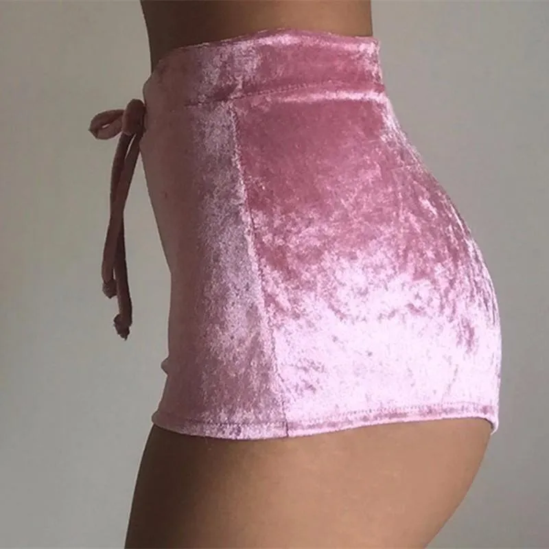 Satin Velvet Shorts