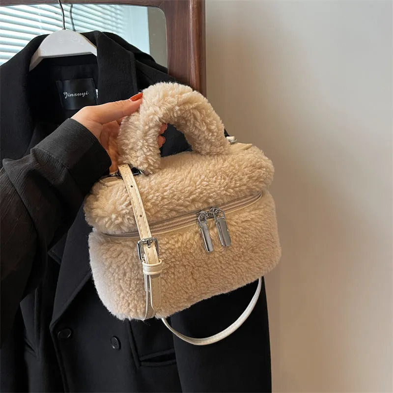 Seasonprestige women's Bags Plush soft Portable handbag