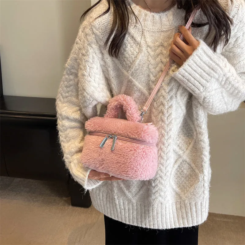 Seasonprestige women's Bags Plush soft Portable handbag