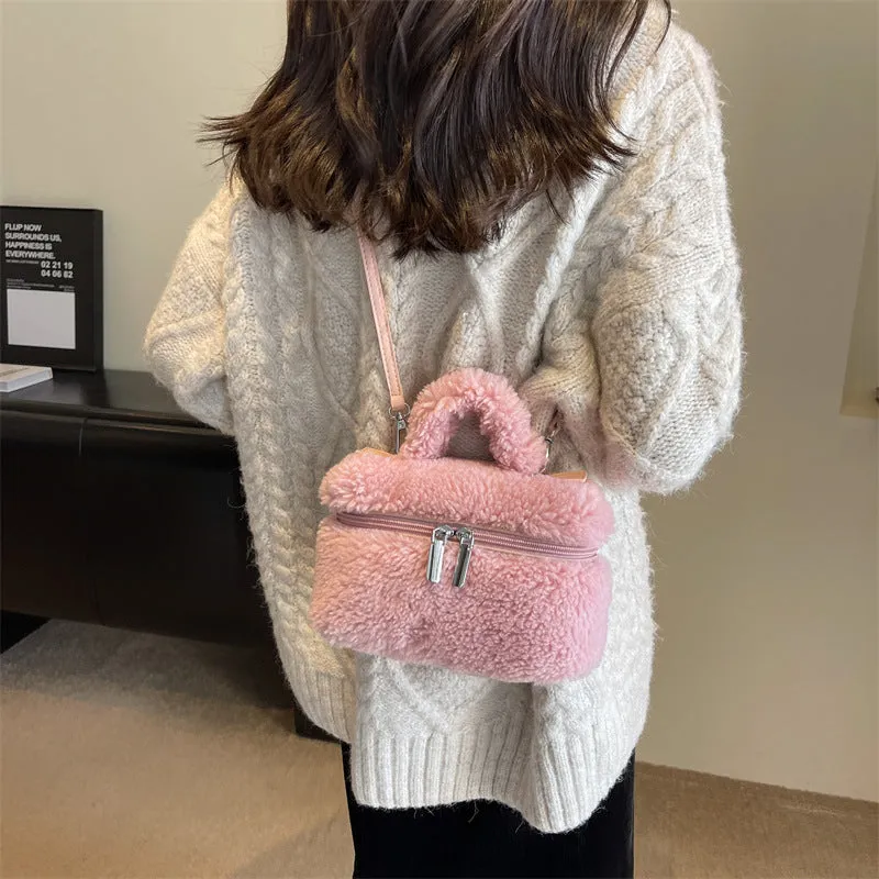 Seasonprestige women's Bags Plush soft Portable handbag