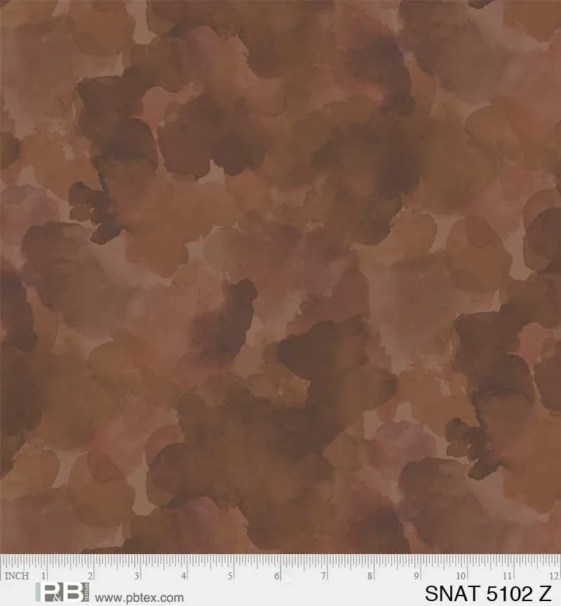 Serene Nature by P & B Textiles WATERCOLOR BLENDER/BROWN