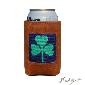 Shamrock Needlepoint Can Cooler