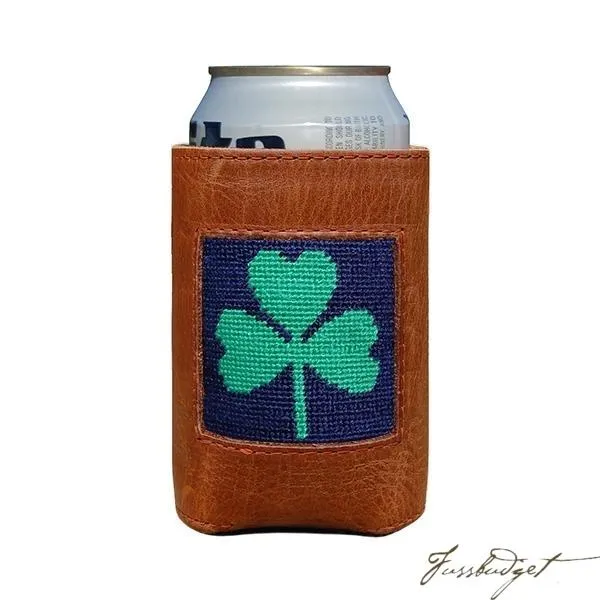 Shamrock Needlepoint Can Cooler