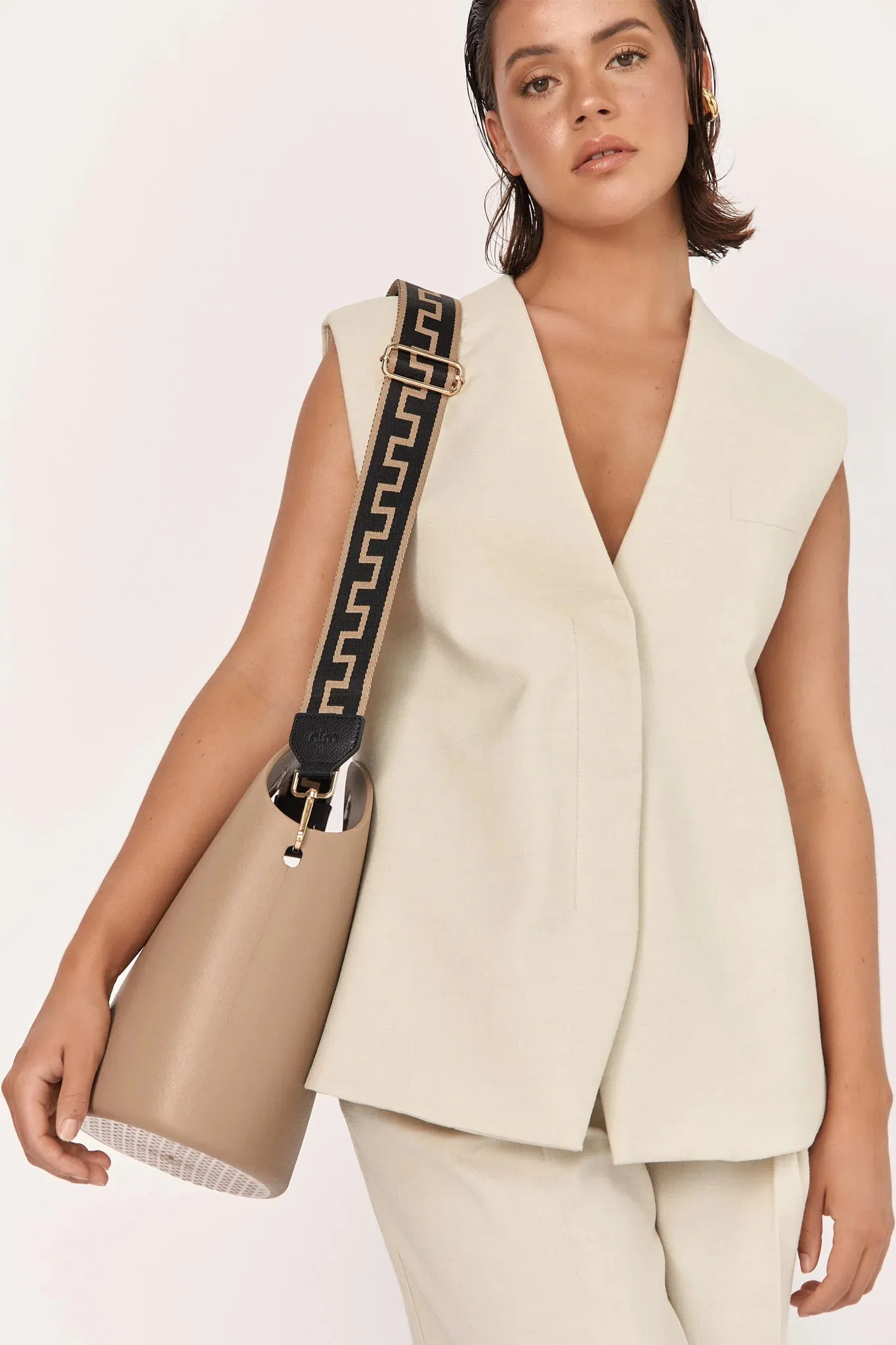 Shoulder Strap Black/Taupe Key