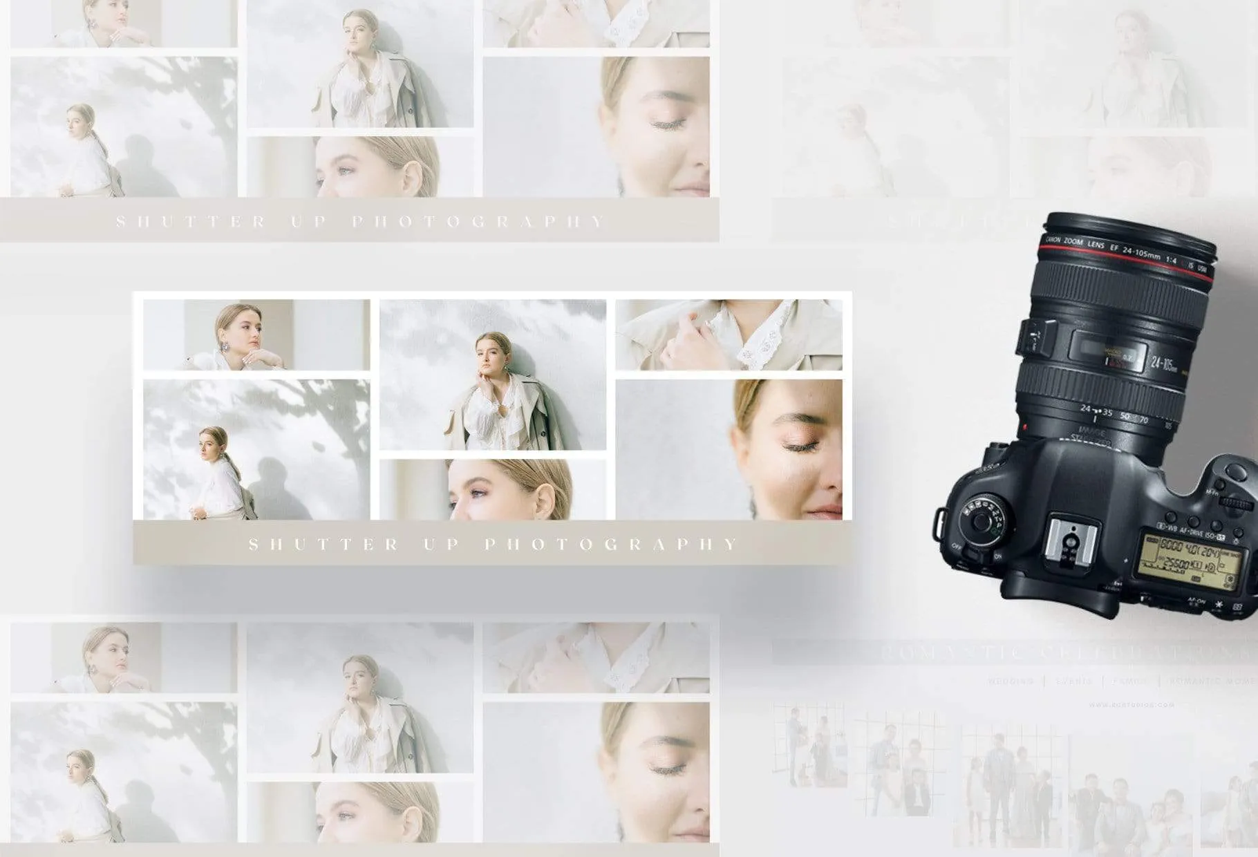Shutter Up Facebook Cover for Photographers Editable Canva Template