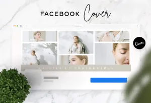 Shutter Up Facebook Cover for Photographers Editable Canva Template