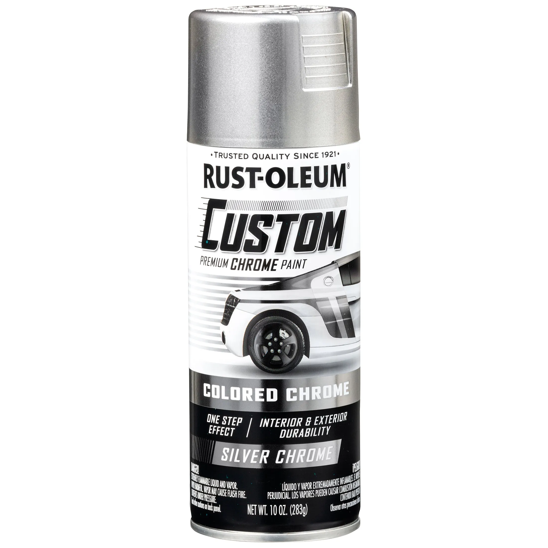 Silver Chrome, Rust-Oleum Automotive Custom Chrome Gloss Spray Paint 10 Oz