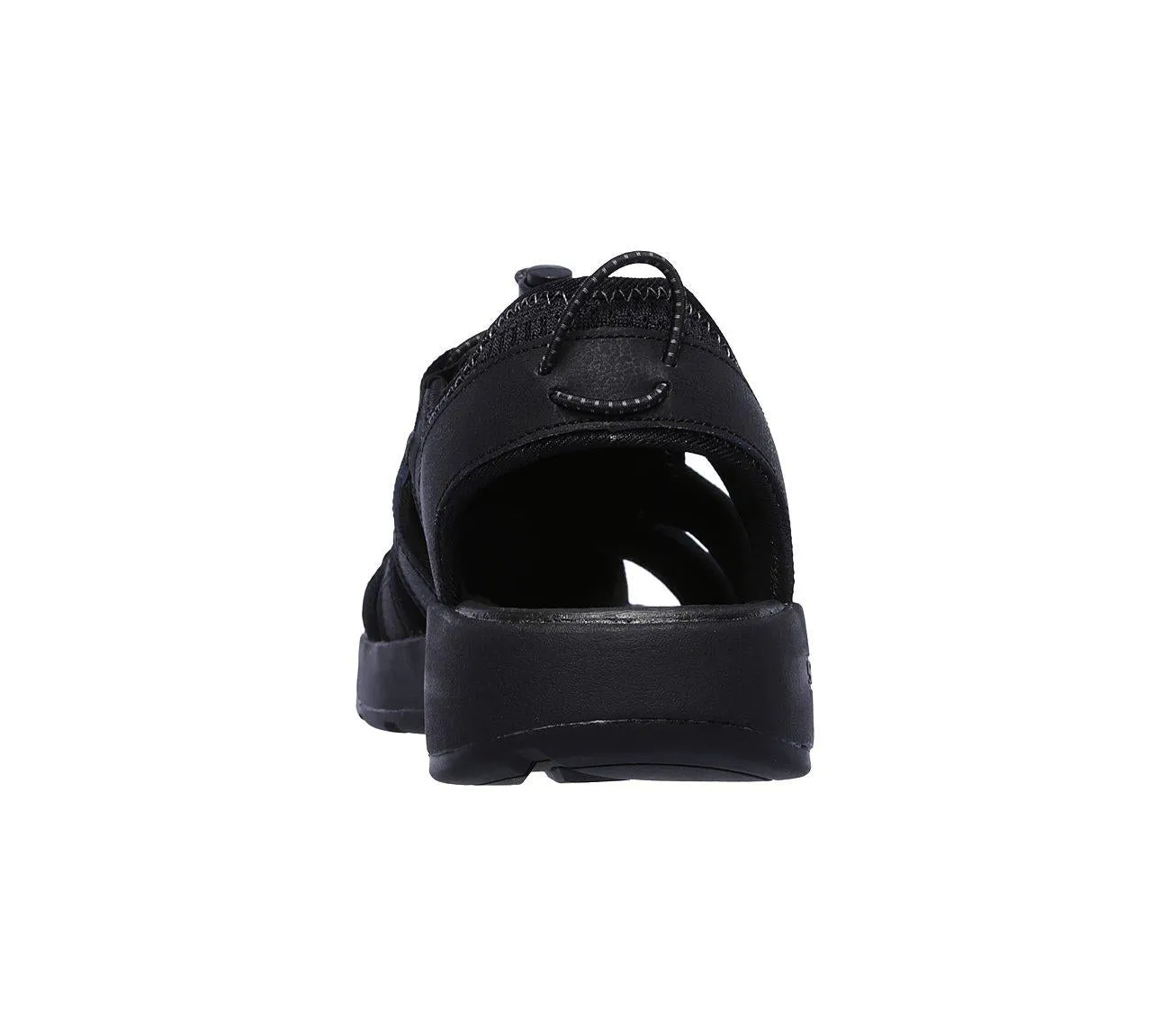 SKECHERS Men's Melbo-Journeyman Comfort Fisherman Sandal in Black